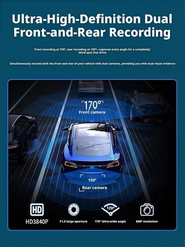 4K Ultra HD Dash Cam, Custom OEM Hidden Recorder for 2012-2026 Audi Models, Rain Sensor Plug & Play Wire-Free Car Camera with WiFi APP Control, Loop Recording, Free 64G High Speed Memory Card in Saudi Arabia