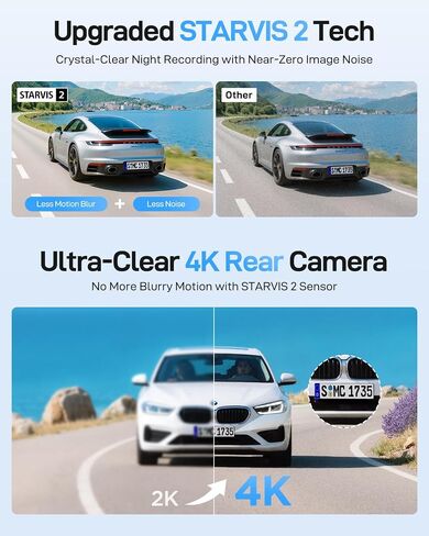 【Bundle: A229U 3CH+256GB Card+HK4 Hardwire Kit+Bluetooth Remote】 VIOFO A229 Ultra 3 Channel Dash Cam, Dual 4K + 1080P, 210° Fisheye Cabin Car Camera, Triple STARVIS 2 Sensors with Dual 4K HDR in Kuwait