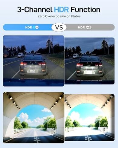 【Bundle: A229U 3CH+128GB Card+HK4 Hardwire Kit+Bluetooth Remote】 VIOFO A229 Ultra 3 Channel Dash Cam, Dual 4K + 1080P, 210° Fisheye Cabin Car Camera, Triple STARVIS 2 Sensors with Dual 4K HDR in Kuwait