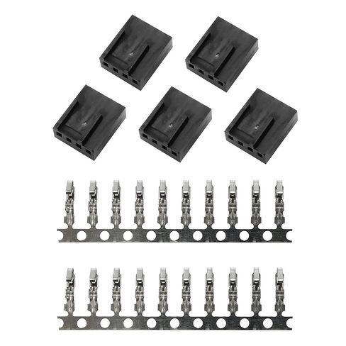 5PCS PWN Plastic Shell Computer Case Cooling Fan Female Plug Interface 4-pin PC Fan Connector Kit in Kuwait