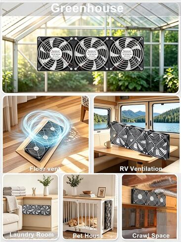 3X 120mm Computer Fan with AC Plug 110V 120V DIY DC 12V ServerFans in Kuwait