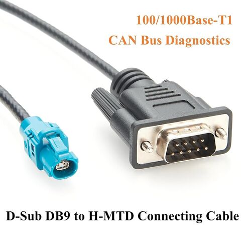 Rosenberger H-MTD to DB9 RS232 Automotive Ethernet Diagnostic Cable E6K10A-1CAZ5-Z Female to DB9 Male CANBus RS232 Communication OBD ECU Testing(0.62m) in Kuwait
