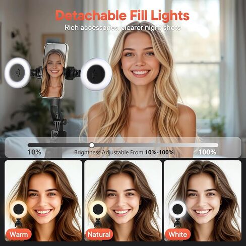 Auto Face Tracking Tripod 360Rotation,Tripod for iPhone with Light in Kuwait