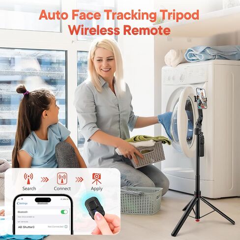 Auto Face Tracking Tripod 360Rotation,Tripod for iPhone with Light in Kuwait