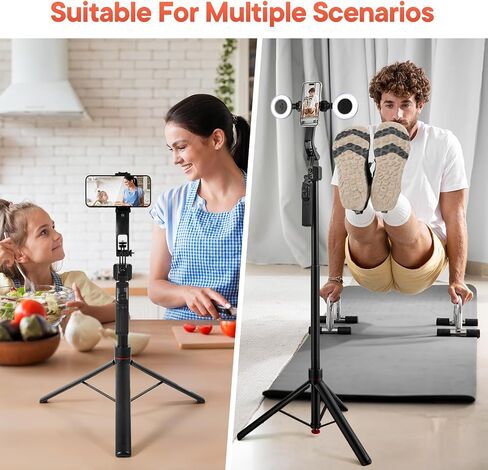 Auto Face Tracking Tripod 360Rotation,Tripod for iPhone with Light in Kuwait