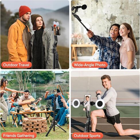 Auto Face Tracking Tripod 360Rotation,Tripod for iPhone with Light in Kuwait