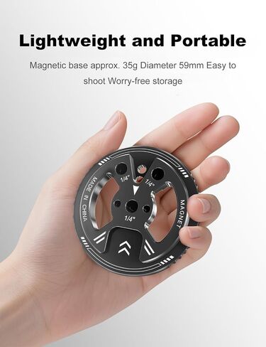 Magnetic Phone Tripod Mount Adapter for MagSafe iPhone 17/16 Pro Max 15 Plus 14 13 12, Aluminum 1/4" Threads & Cold Shoe Mount for iPhone Video Recording Selfie Stick Ring Light Live Broadcast Tripod in Kuwait