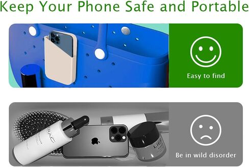 Mushroom Bogg Bag Phone Holder Accessories, Large Silicone Bogg Cell Phone Holder for iPhone 17 16 15 14 13 Pro Max Samsung Galaxy with M L XL Bogg Bags, 2pcs Mom Life/Daisy Bogg Bag Charms in Kuwait