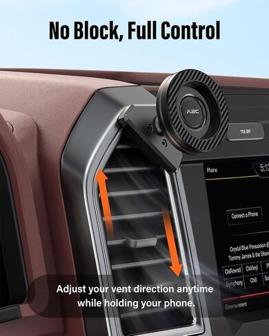 APPS2Car Magnetic Vent Mount for Ford F-150 (2015–2020), Super Duty (2017–2021) & 2022 (XL & XLT), Expedition (2018–2021), 17 Magnets, No Shake, No Block Airflow, Clear View, Easy Install in Kuwait