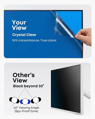 Privacy Screen for Dell U2724DE 27" | Anti Blue Light, 30° View Protection in Kuwait