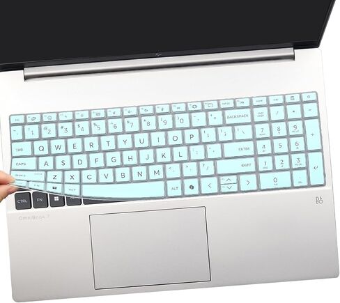 2 Pack Keyboard Cover for HP OmniBook 7 16-az 16-ay Series 16-az0097nr 16-ay0087nr 16",OmniBook 7 17-dc Series 17-dc0097nr 17.3'' (Not Fit Omnibook X 17-dd 17t-dd) US Layout Keyboard-HotBlue+Clear in Kuwait