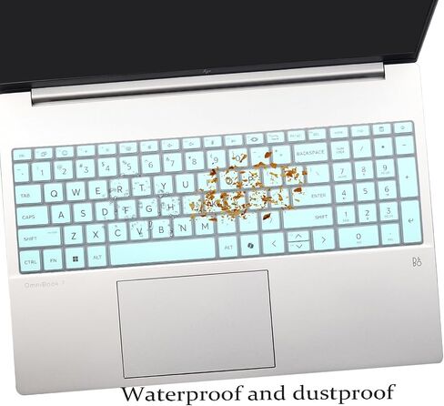 2 Pack Keyboard Cover for HP OmniBook 7 16-az 16-ay Series 16-az0097nr 16-ay0087nr 16",OmniBook 7 17-dc Series 17-dc0097nr 17.3'' (Not Fit Omnibook X 17-dd 17t-dd) US Layout Keyboard-HotBlue+Clear in Kuwait