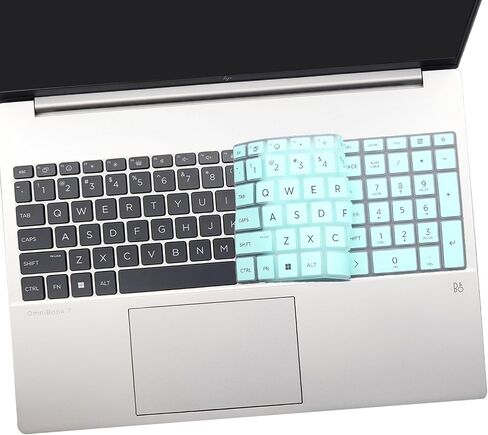 2 Pack Keyboard Cover for HP OmniBook 7 16-az 16-ay Series 16-az0097nr 16-ay0087nr 16",OmniBook 7 17-dc Series 17-dc0097nr 17.3'' (Not Fit Omnibook X 17-dd 17t-dd) US Layout Keyboard-HotBlue+Clear in Kuwait