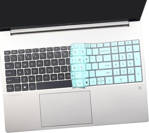 2 Pack Keyboard Cover for HP OmniBook 7 16-az 16-ay Series 16-az0097nr 16-ay0087nr 16",OmniBook 7 17-dc Series 17-dc0097nr 17.3'' (Not Fit Omnibook X 17-dd 17t-dd) US Layout Keyboard-HotBlue+Clear in Kuwait