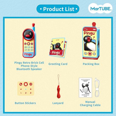 MARTUBE Pingu Bluetooth Speaker with Voice Recording, Gift-Ready Box in Saudi Arabia