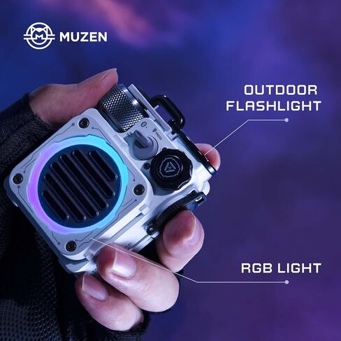 Muzen Cyber Cube Bluetooth Speaker, Bluetooth 5.0, Portable Speaker with Fidget Spinner, Crystal Clear Sound with RGB LED Light Wireless Speaker, Waterproof Speakers for Indoor Outdoor in Kuwait