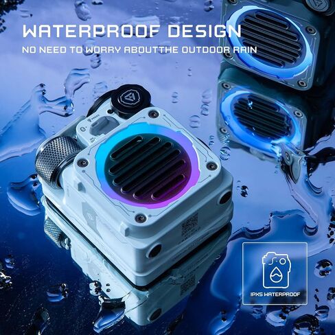 Muzen Cyber Cube Bluetooth Speaker, Bluetooth 5.0, Portable Speaker with Fidget Spinner, Crystal Clear Sound with RGB LED Light Wireless Speaker, Waterproof Speakers for Indoor Outdoor in Kuwait