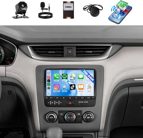 Car Radio for Chevrolet Chevy Traverse 2013-2017 with Wireless Carplay Android Auto, 8 inch HD Touch Screen Car Stereo Android 15 Radio with GPS Bluetooth WiFi FM RDS Backup Camera 2G+64G in Kuwait