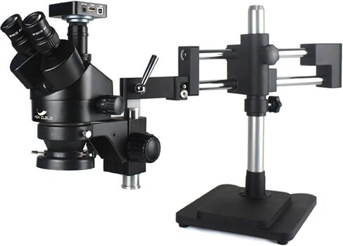 7X-45X Double Boom Zoom Simul Focal Trinocular Stereo Microscope Industrial Microscopio Camera Repair Tools Magnifier,3.5x90x 38MP Black in Kuwait