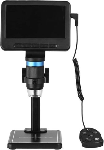 Microscope Kit 1000X Microscope LED Electronic Video Microscope with Stand, 5 Inch LCD Display for Soldering PCB Motherboard Microscope Slides,Stand2 in Kuwait