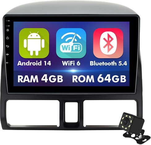 9 Inch IPS Touchscreen Android 12 Car Stereo for Honda CR-V 2002-2006 with Wireless CarPlay & Android Auto 2+32GB Car Radio, Support GPS, WiFi 6, Bluetooth 5.4, FM Radio, Backup Camera, SWC, Dual USB in Kuwait