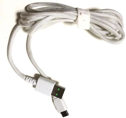 Suitable for Razer USB-C to USB Data and Charging Cable, Suitable for Viper V2/HeadeAdder V3/Basilisk V3 Wireless Gaming Mouse (White) in Kuwait