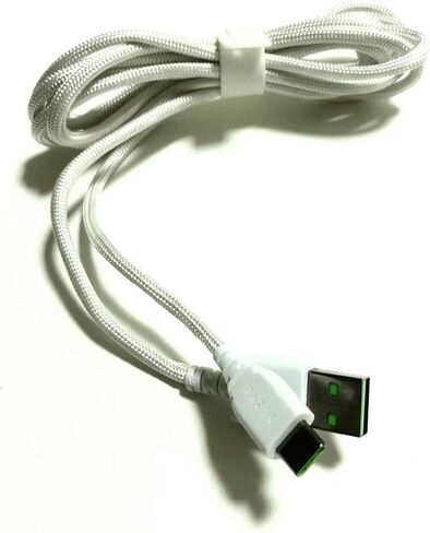 Suitable for Razer USB-C to USB Data and Charging Cable, Suitable for Viper V2/HeadeAdder V3/Basilisk V3 Wireless Gaming Mouse (White) in Kuwait