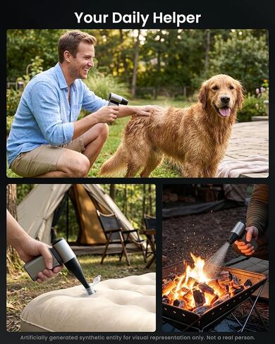Compressed Air Duster, 110,000RPM Rechargeable Electric Air Duster in Kuwait