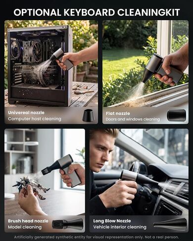 Compressed Air Duster, 110,000RPM Rechargeable Electric Air Duster in Kuwait
