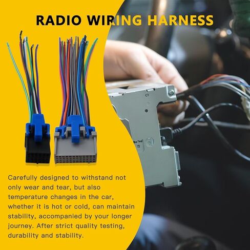 Improved OE Radio Wiring Harness Plug Replacement Compatible with 2006-2009 Hummer H3 Car Stereo Replacement in Kuwait