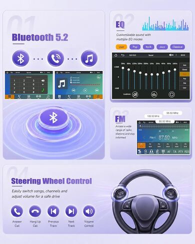 Car Radio Stereo for VW Passat Jetta Golf Beetle Touran EOS Tiguan CarPlay Android Auto Upgrade SWC/Bluetooth 5.2/EQ/FM/7 Inch IPS HD Touch Screen Backup Camera Mic in Kuwait