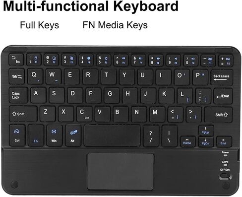 Touchpad Bluetooth Keyboard, 75-Hour Working Ultra Thin Keyboard for 7/8-Inch Tablet PC, /iOS/ in Kuwait