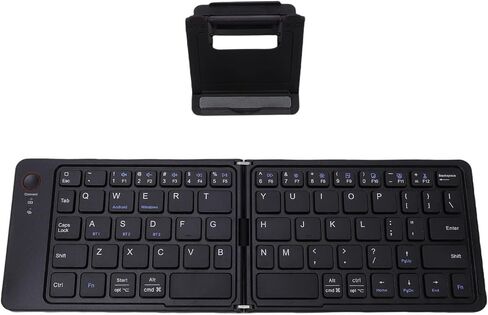 Asixxsix Foldable Bluetooth Keyboard, Portable Wireless Full Size Ultra Slim Keyboard with Touchpad and Magnetic Lock, Compatible with iOS Tablet Phone Laptop in Kuwait