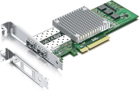 H!Fiber 10Gb PCI-E Network Card NIC, Dual RJ45 Copper Ports, Compare to Intel X540-T2, with Intel X540-BT2 Chip, PCIe X8, 10Gbase-T Ethernet LAN Adapter Support Windows Server/Windows/Linux/VMware ESX in Kuwait