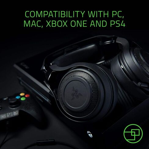 Razer ManO'War 7.1: Surround Sound - Quick Action Controls - Unidirectional Retractable Mic - Gaming Headset Works with PC, PS4, Xbox One, Switch, & Mobile Devices in Kuwait