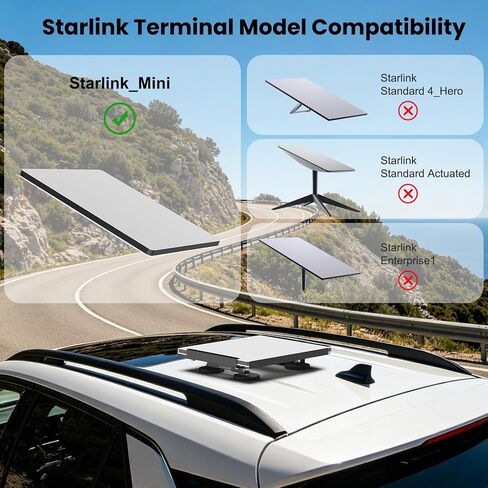 Car Mount for Starlink Mini, Truck/RV Roof Rack Magnetic Base Adapter in Kuwait