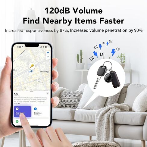Air Tracker Tags-4 Pack: Smart Bluetooth Tracker, Compatible with Apple Find My APP (iOS Only) Replaceable Battery, IP67 Waterproof, Suitable for Luggage, Wallets, Backpacks, Keys Tracking Tag, Black in Kuwait