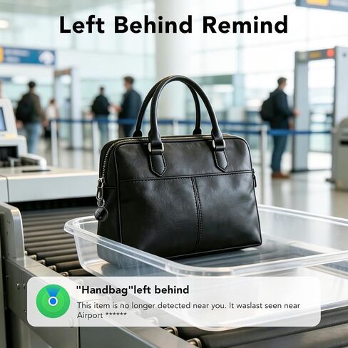 Air Tracker Tags-4 Pack: Smart Bluetooth Tracker, Compatible with Apple Find My APP (iOS Only) Replaceable Battery, IP67 Waterproof, Suitable for Luggage, Wallets, Backpacks, Keys Tracking Tag, Black in Kuwait