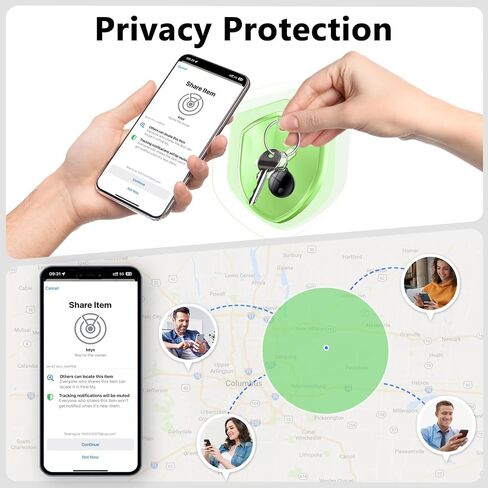 Air Tracker Tags-4 Pack: Smart Bluetooth Tracker, Compatible with Apple Find My APP (iOS Only) Replaceable Battery, IP67 Waterproof, Suitable for Luggage, Wallets, Backpacks, Keys Tracking Tag, Black in Kuwait