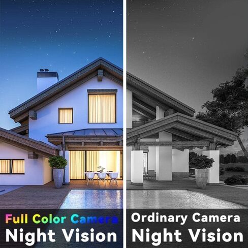 4K 8MP PoE IP Camera Outdoor 24/7 Color Night Vision 2.8mm Lens 100° Wide Angle, Visiable White LED Lights, H.265, Compatible with Uniview NVR, NDAA Compliant, Metal Casing Black in Kuwait