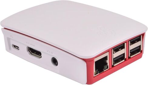 Raspberry Pi RASPBERRY-PI3-CASE حافظة Raspberry Pi 3 الرسمية، أحمر/أبيض in Kuwait