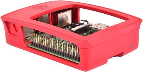 Raspberry Pi RASPBERRY-PI3-CASE حافظة Raspberry Pi 3 الرسمية، أحمر/أبيض in Kuwait