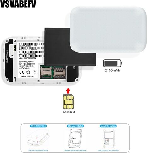 4G LTE Portable Mobile WiFi Hotspot Device for Travel, 150 Mbps Wireless Portable Hotspot No Contract, Hot Spots for WiFi Support 10 Devices, AT&T T-Mobile Mint, B2/B4/B5/B12/B17 in Saudi Arabia