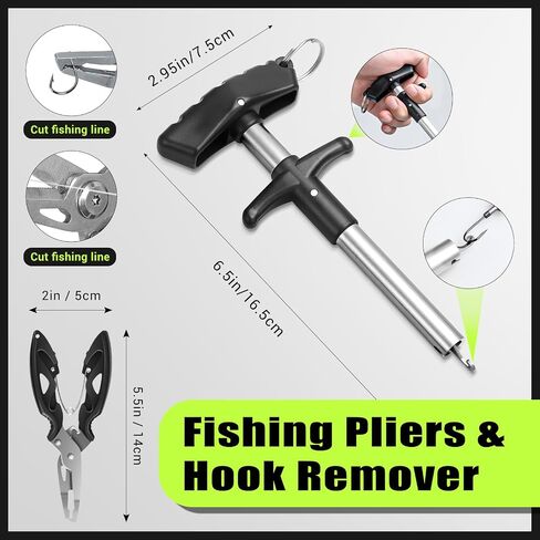 4 Layers Fishing Tackle Box, 605Pcs Fishing Gear Kit with Lures, Small Tool Kit Containing Gripper, Hook Remover, Plier, Accessories, Greeting Cards, Complete Fishing Box for Beginners, Adults in Kuwait
