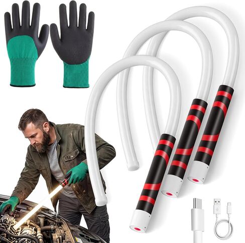 3 Pcs 30" Bendable LED Flashlight Stick Rechargeable, Classic in Saudi Arabia