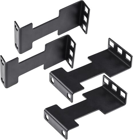 1U Server Rack Depth Extender Kit - 4in Recessed Mount Adapter Bracket for Network Rack, 4 Pcs, Including Screws in Kuwait