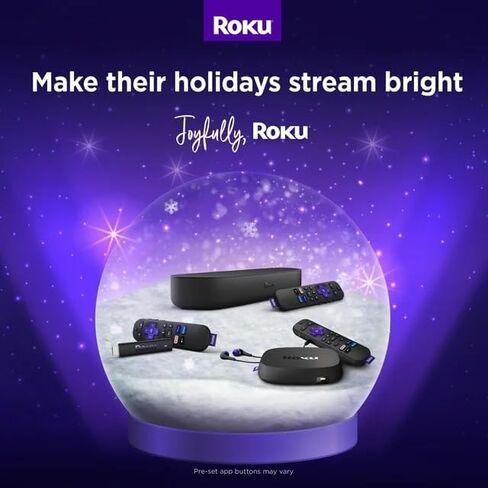 Roku 3920RW-SW Premiere - 4K/HDR Streaming Media Player, Enabled with Premium High Speed HDMI Cable & Simple Remote, Wi-Fi, with MTC USB Extension Cord and HDMI Cable in Kuwait
