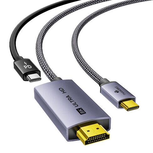 USB C to HDMI 2.1 Cable Adapter with 100W PD Charging,50Gbps,6FT in Saudi Arabia