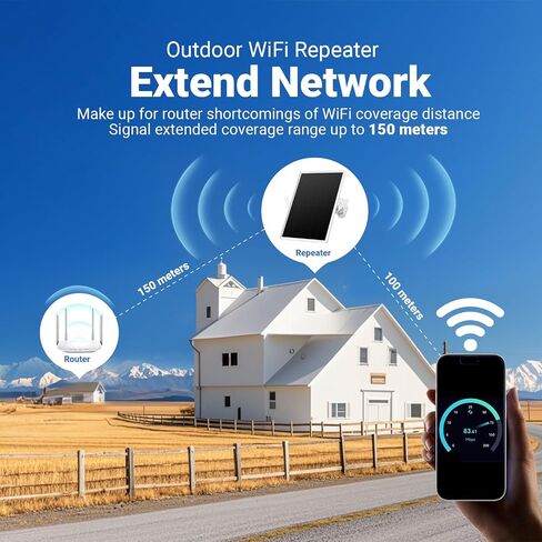 Outdoor WiFi Extender Solar Powered, WiFi Booster and Signal Amplifier in Kuwait