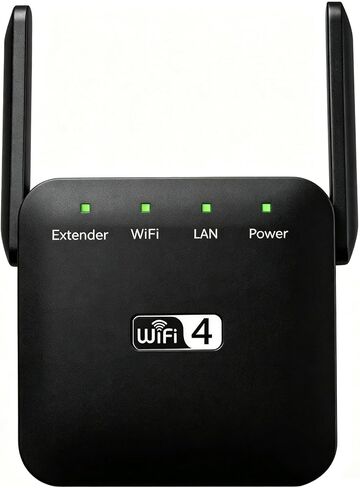 Vortexs WiFi Extender – 300Mbps Signal Booster, 360° Coverage up to 2800 Sq.Ft, Repeater/AP Mode, Ethernet Port (Black-1PCS) in Kuwait